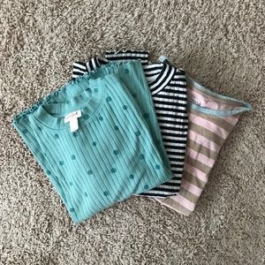 Three Long Sleeve Shirts L 10-12 Cat&Jack and Old Navy Bundle
